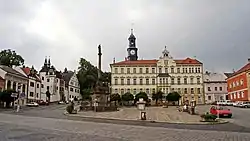 Míru Square with the town hall