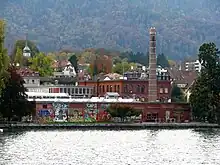 Rote Fabrik, seen from Lake Zurich