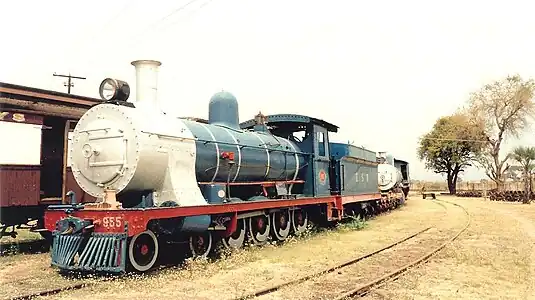 Midland no. 322, SAR no. 955, Zambesi Saw Mills (ZSM) at Livingstone in Zambia, 11 September 1997