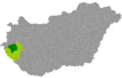 Zalaegerszeg District within Hungary and Zala County.