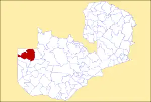 District location in Zambia