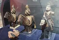 Statuettes of horsemen from the tomb.