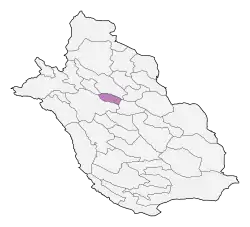 Location of Zarqan County in Fars province