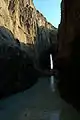 View through the Zawn Pyg rock arch