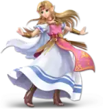 Zelda, as depicted in promotional artwork for Super Smash Bros. Ultimate