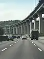 Freeway 1 with the Wugu-Yangmei Viaduct in Taishan District, New Taipei