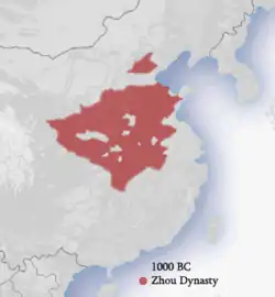 Image 12Population concentration and boundaries of the Western Zhou dynasty in China (from History of Asia)