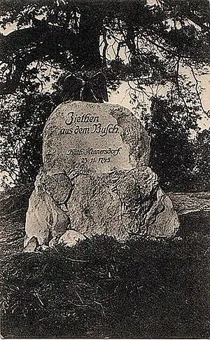 Memorial established at the site of the Battle of Hennersdorf