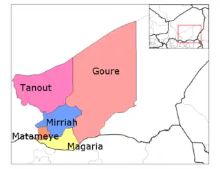 Goure Department location in the region