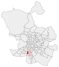 Location of El Zofío