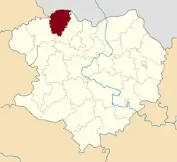 Raion location in Kharkiv Oblast