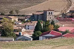 Houses and church in Zuñeda