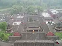 Birdview of the Zunsheng Temple (尊胜寺) in Mount Wutai