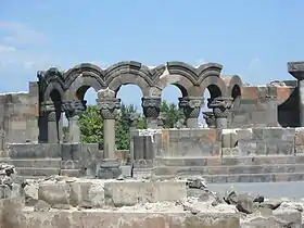 Ruins of Zvartnots Cathedral, 641—652 years.