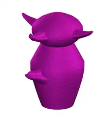 3D rendering of a purple greeble