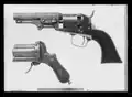 Comparison of a pepperbox with a percussion pistol