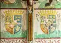 Fresco of Christian I and Dorothea's coats of arms