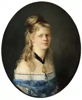 Portrait of Mina Carlson-Bredberg by Amanda Sidwall, 1876