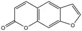 Chemical structure of Psoralen.