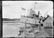 Steamship "Keenora" at port, in Rainy River District, Ontario (c.1905)