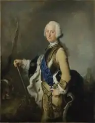 Adolf Frederick as crown prince of Sweden, in the uniform of the royal Swedish Garde du Corps (c. 1743)