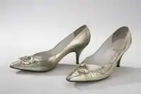 A pair of 20th century court shoes for women.