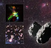 Phosphorus-bearing molecules found in a star-forming region and comet 67P.