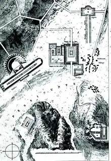 Map of Pessinus by Charles Texier (1834).