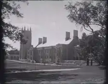 Exterior of Hart House taken during the summertime.