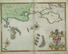 The English and Spanish fleets between Portland Bill and the Isle of Wight on August 2–3, 1588