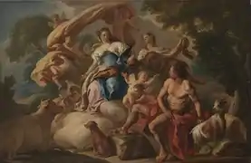 Juno (Hera) commits Io to Argus Panoptes by Francesco de Mura  (1696–1784)
