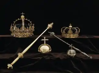 Charles IX's and Queen Christina's funeral regalia once stolen and then found in a rubbish bin