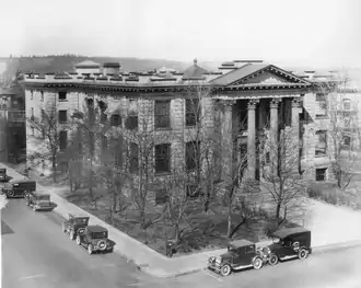 Carnegie Library looking northwest, 1920s