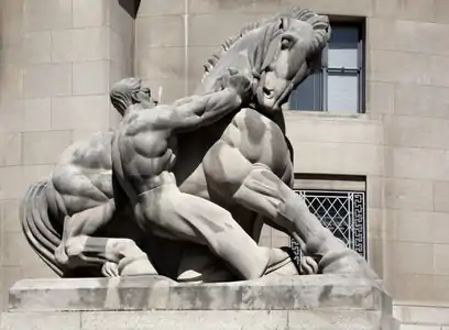 Man Controlling Trade by Michael Lantz at the Federal Trade Commission Building, Washington, D.C. (1942)