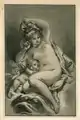 Anonymous (France) after François Boucher, "Venus and Cupid on a Dolphin," 19th century, lithograph