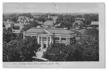 Front: Picture of Carnegie Beloit Public Library. Back: Addressed to Public Library Columbus, GA