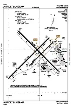 FAA airport diagram as of January 2021