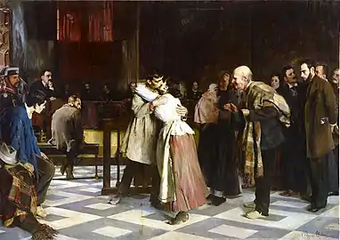 ¡Absuelto!, de Vicente Borrás y Abellá. 1897. (Museo del Prado, Madrid).