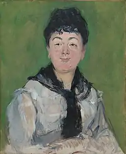 Mujer con "fichu" negro (1878), por Edouard Manet