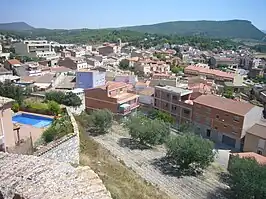 Ódena vista desde su castillo.