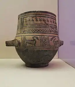 Pieza de cerámica del periodo geométrico.