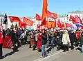 Comunistas marchando el Día Internacional de los Trabajadores en 2009, Severodvinsk