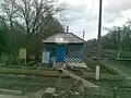 Cruce de la línea de ferrocarril en al ruta a Tula.