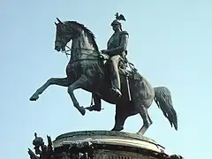 Estatua ecuestre de Nicolás I, de Peter Clodt von Jürgensburg (1859).