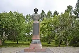 Busto de Iván Konev en su pueblo natal de Lodeino, distrito de Podosinovsky, Óblast de Kirov