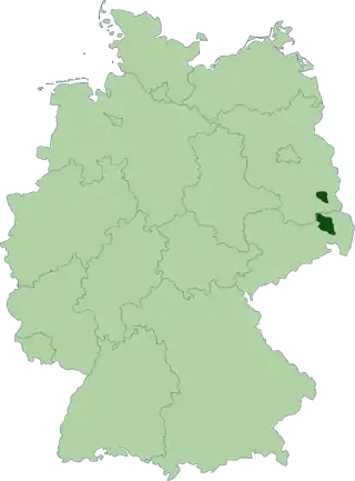 Zona lingüística sórabo en Alemania