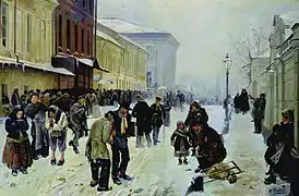 El asilo (1889), por Vladímir Makovski.