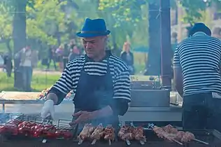 Feria del asado en Kiev, Ucrania