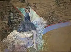 At the Cirque Fernando, Rider on a White Horse, de Toulouse-Lautrec (c. 1887-1888)
