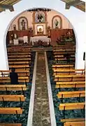 Vista parcial de la iglesia parroquial de Casas Altas, desde el coro (2006).